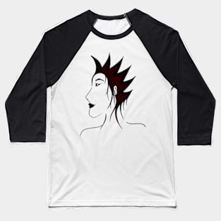 Black and white girl with punk hairstyle Baseball T-Shirt